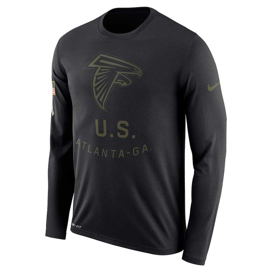 Men's Atlanta Falcons Nike Salute to Service Sideline Legend Performance Long Sleeve T-Shirt Black,We sell and wholesale Men's Atlanta Falcons Nike Salute to Service Sideline Legend Performance Long Sleeve T-Shirt Black on line form chian!